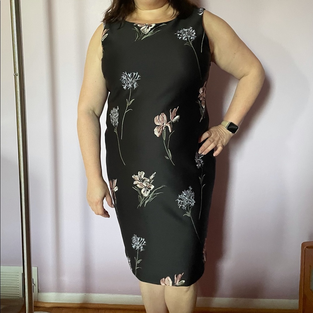 Beautiful floral embroidered cocktail dress